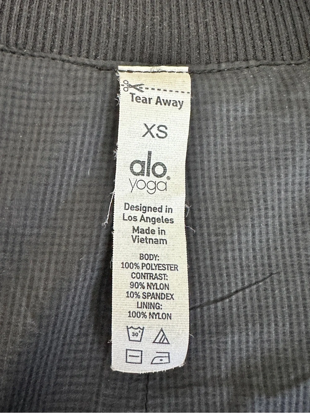 Alo Yoga Field Jacket Oversized Mesh Bomber in Black - Size XS